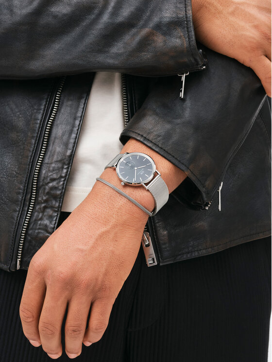 Daniel Wellington Daniel Wellington Hodinky Classic Multi-Eye Sterling Onyx DW00100711 Stříbrná
