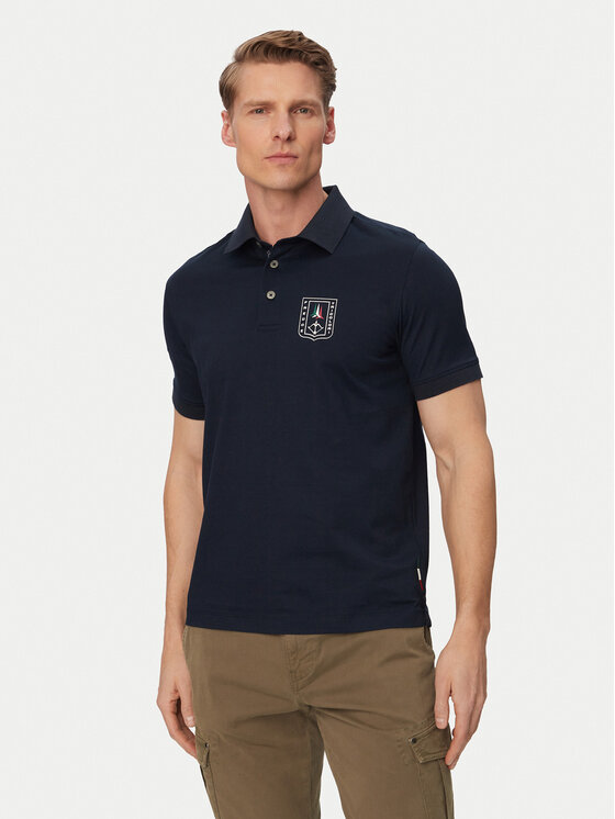 Aeronautica Militare Aeronautica Militare Polokošeľa 261PO1917UJ00682 Tmavomodrá Regular Fit