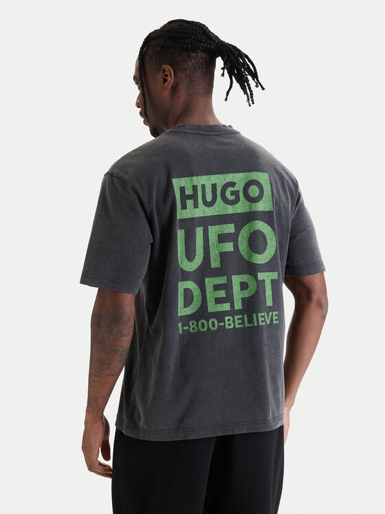 HUGO HUGO T-krekls Nextralio 50560090 Melns Regular Fit