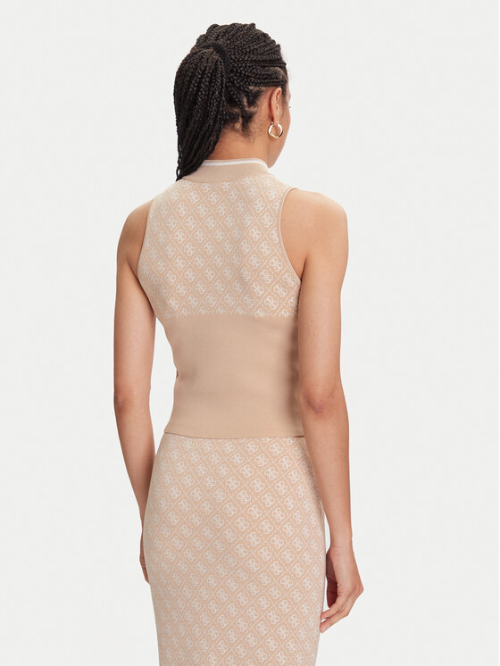 Guess Guess Džemper W3YR26 Z37K0 Bež Slim Fit