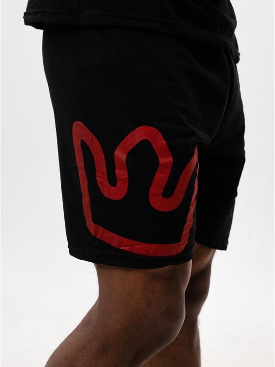 Jigga Wear Jigga Wear Piżama Piżama Męska Bawełniana Czarna Jigga Wear Korona na gumce wygodna XL Czarny Regular Fit