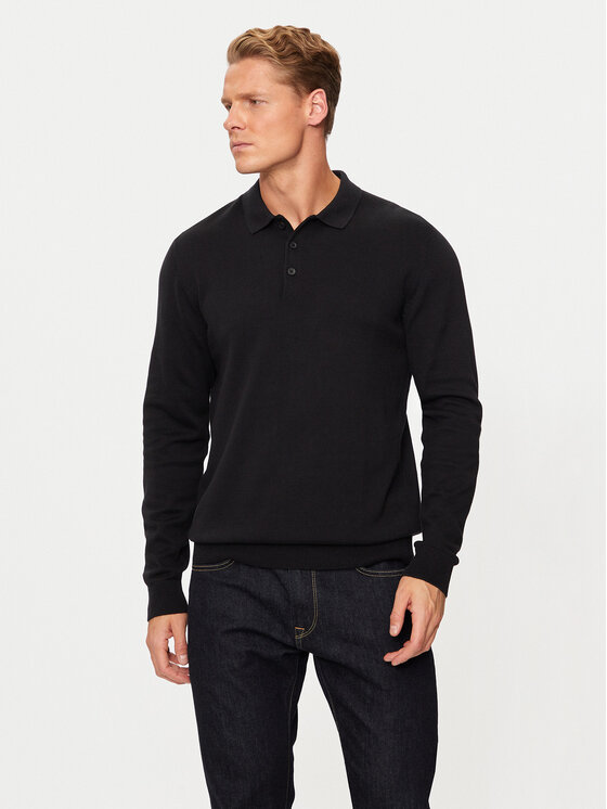 Jack&Jones Džemperis Fred 12258582 Melns Regular Fit