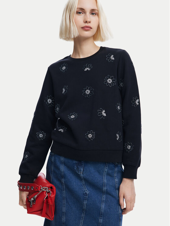 Desigual Desigual Μπλούζα Joya 24WWSK32 Μαύρο Regular Fit