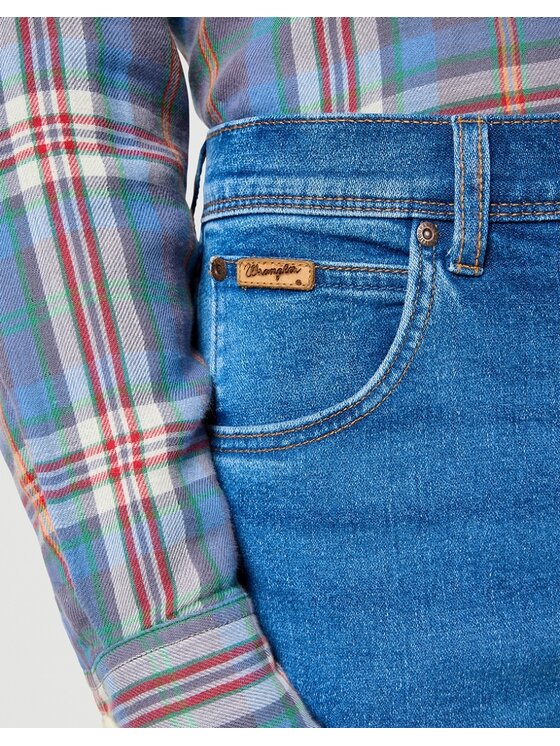 Wrangler Wrangler Jeansy TEXAS SLIM Niebieski Regular Fit