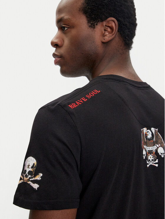 Brave Soul Brave Soul Тишърт MTS-149DYLAN Черен Regular Fit
