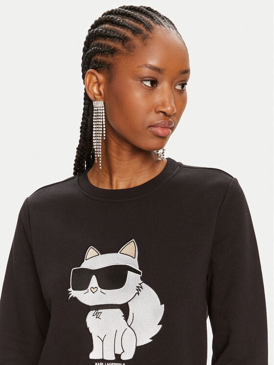 KARL LAGERFELD KARL LAGERFELD Pulóver Ikonik 2.0 230W1802 Fekete Regular Fit