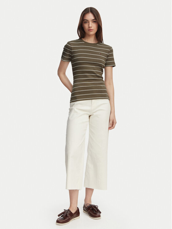 Tommy Hilfiger Tommy Hilfiger Marškinėliai New Cody WW0WW40587 Ruda Slim Fit