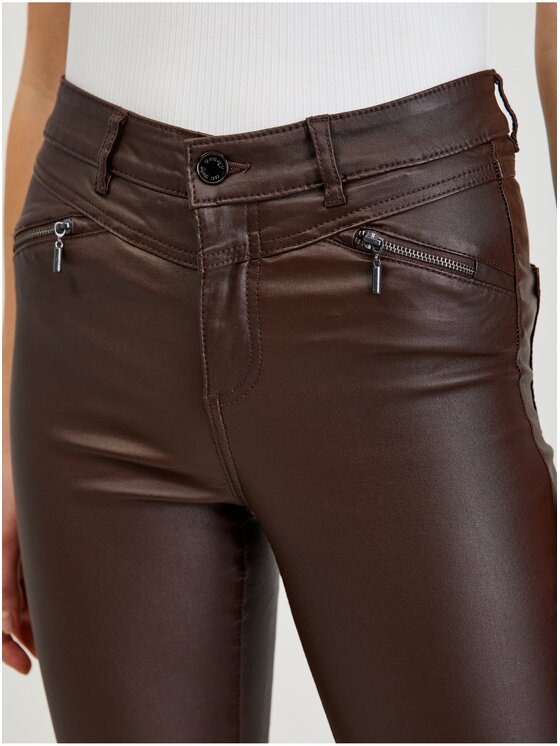 Orsay Orsay Spodnie damskie 319257-764000__40 Brązowy Skinny Fit