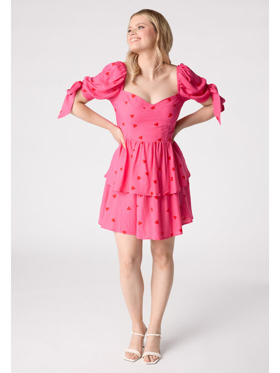 LAURELLA LAURELLA Sukienka codzienna 4UL025 Różowy Regular Fit
