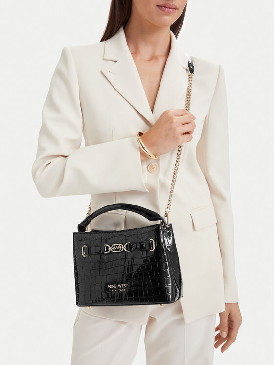 Nine West Nine West Ročna torba EO-CITY GRACE-LDA9420 CROCO Črna
