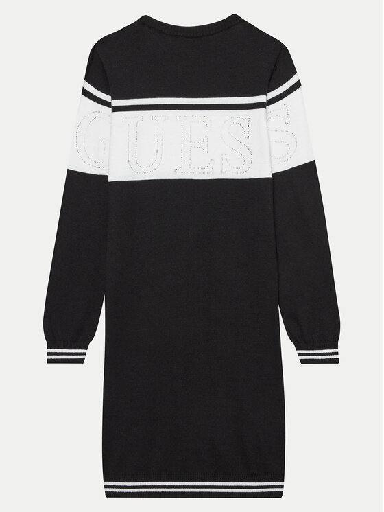 Guess Guess Džemper haljina J4YK04 Z3GW0 Crna Regular Fit