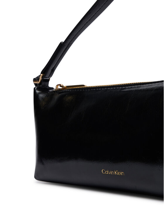 Calvin Klein Calvin Klein Дамска чанта Foil Logo Glossy LV04F3738G Черен