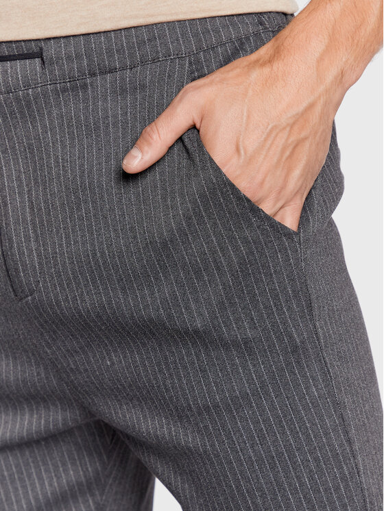 Pantaloni di tessuto MTR-BUCK Grigio Slim Fit