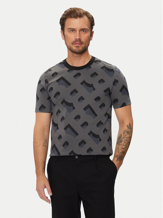 Boss Tricou Tiburt 419 50504100 Gri Regular Fit