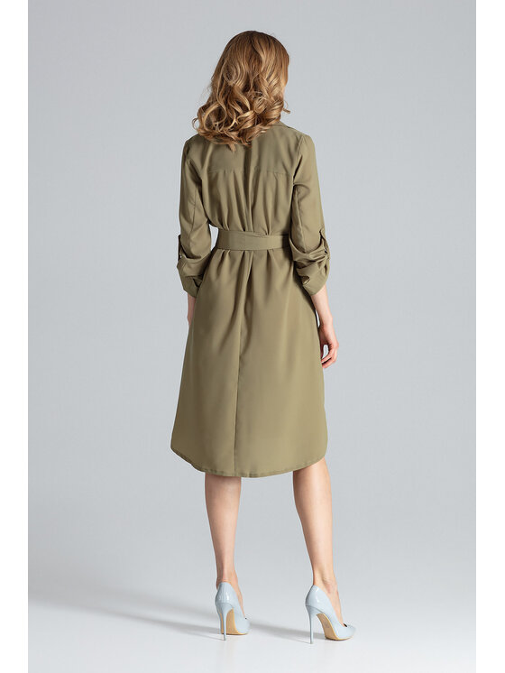 FIGL FIGL Šaty M464 Kaki Regular Fit