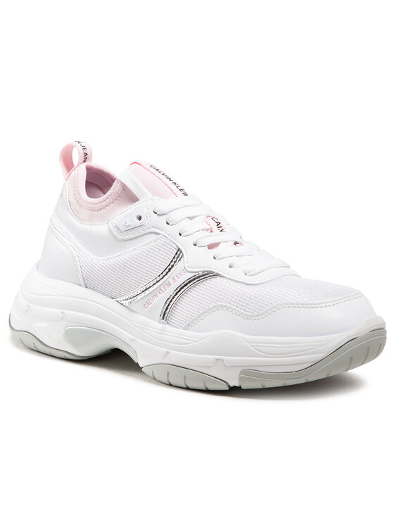 Calvin Klein Jeans Calvin Klein Jeans Αθλητικά Chunky Sole Sock Laceup Pu-Ny YW0YW00090 Λευκό