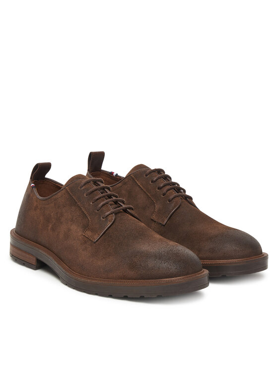Tommy Hilfiger Tommy Hilfiger Nizki čevlji Cleated Derby FM0FM05770 Rjava
