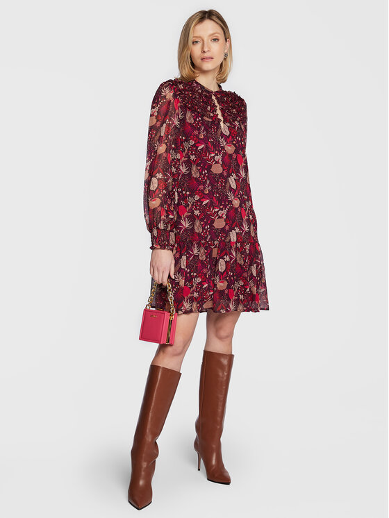 Vestito da giorno WF2317 T4674 Bordeaux Regular