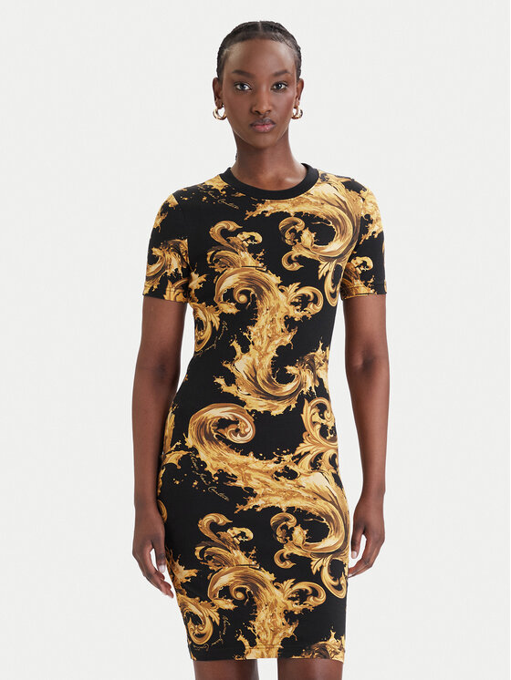 Versace Jeans Couture Versace Jeans Couture Každodenní šaty 80HAO939 JS553 Černá Slim Fit