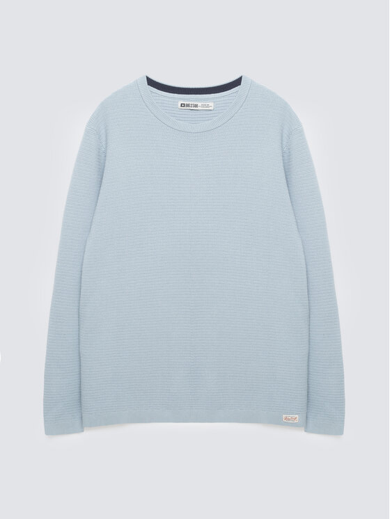 BIG STAR BIG STAR Sweter NEILON Niebieski Basic Fit