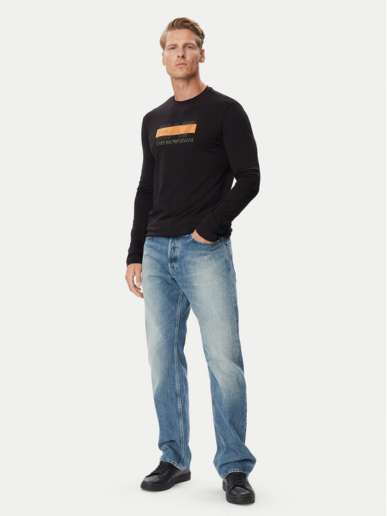 EA7 Emporio Armani EA7 Emporio Armani Pikkade varrukatega T-särk 7M002417 AF10373 UC001 Must Slim Fit