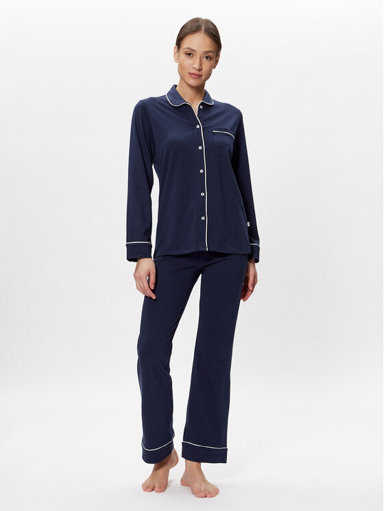 Herren Schlafanzug Kurzarm - 100% Baumwolle Twill Für Warme Sommernächte