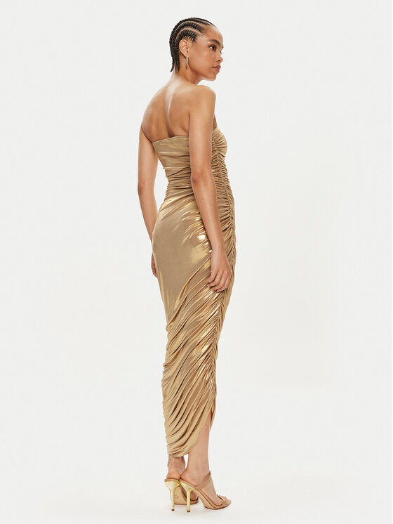 NORMA KAMALI NORMA KAMALI Večerní šaty ST1243LMD46008 Zlatá Slim Fit