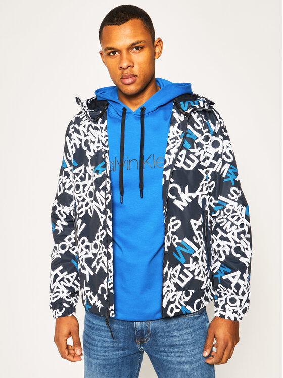 MICHAEL Michael Kors Veste de mi saison Graphic Logo CS02ED787W Bleu marine Regular Fit Modivo