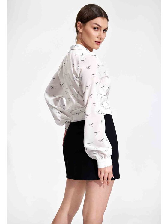 FIGL FIGL Bluzka M868 Biały Regular Fit