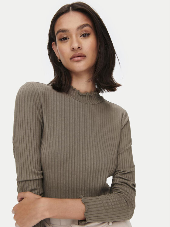 JDY JDY Majica Fransiska 15228065 Smeđa Slim Fit