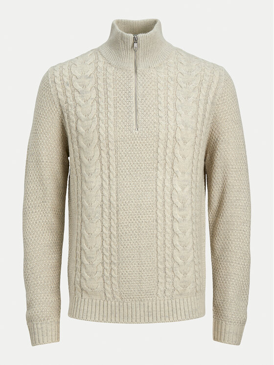 Jack & Jones Jack & Jones Sweter Craig 12260826 Écru Regular Fit