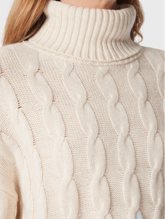 Moss Copenhagen Moss Copenhagen Поло Rahima Latifa 16895 Екрю Regular Fit