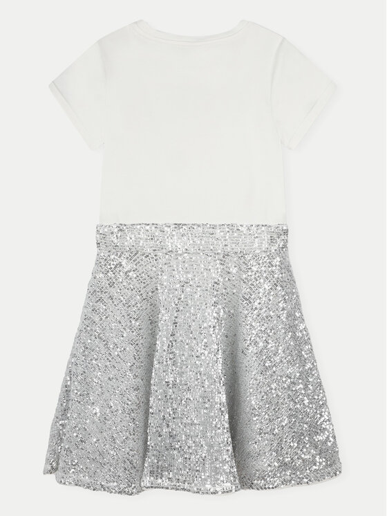 MICHAEL KORS KIDS MICHAEL KORS KIDS Sukienka codzienna R30173 M Srebrny Regular Fit