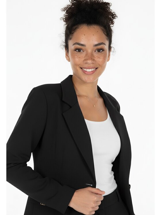 FIGL FIGL Komplet marynarka i spodnie materiałowe M1273 Czarny Regular Fit