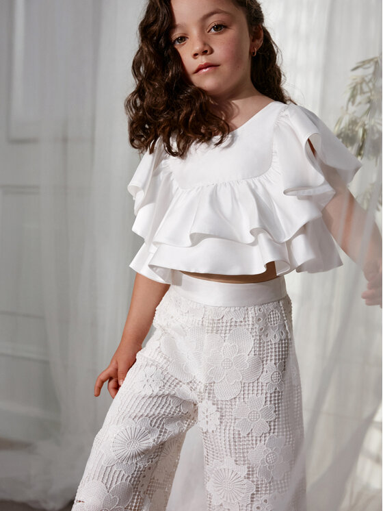 Abel & Lula Abel & Lula Set majica i hlače 5212 Bijela Regular Fit