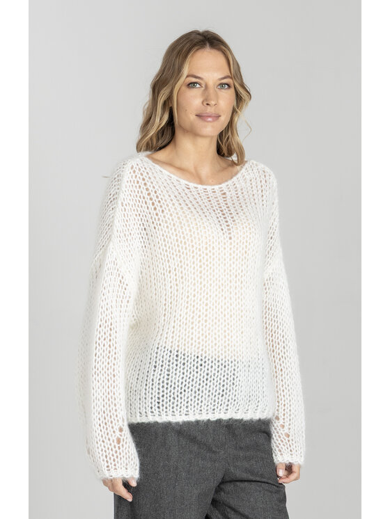 Deni Cler Milano Deni Cler Milano Sweter T-DC-S482-E5-95-11-1 Écru Loose Fit