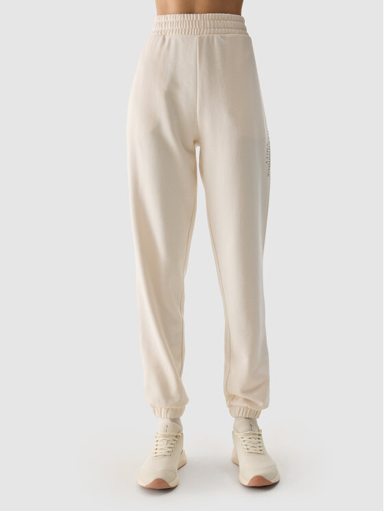 4F 4F Joggery 4FWSS24TTROF665-12S Biały Regular Fit