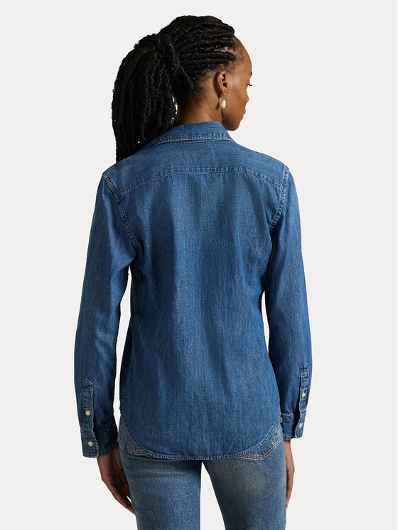 Polo Ralph Lauren Polo Ralph Lauren cămașă de blugi 211969458001 Albastru Slim Fit