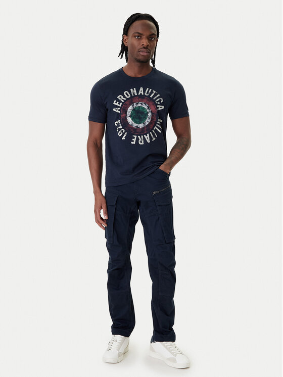 Aeronautica Militare Aeronautica Militare T-Shirt 261TS2538UJ00727 Tmavomodrá Regular Fit