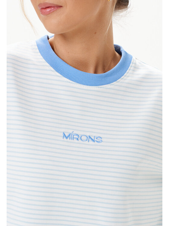 Mirons Mirons Longsleeve Print Niebieski jasny Regular Fit