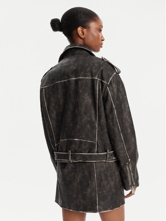 Guess Guess Jacke aus Kunstleder W5YL04 WHDI0 Grau Regular Fit