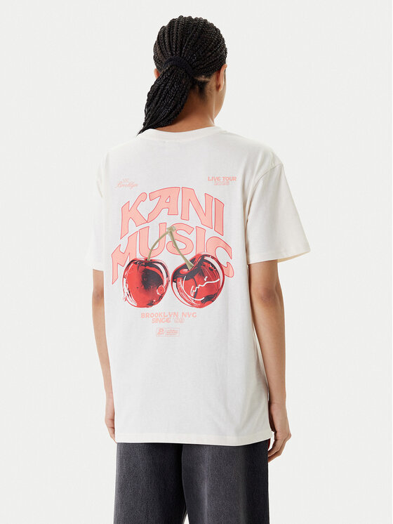 Karl Kani Karl Kani T-särk Signature Cherry Print PD00005460 Valge Oversize