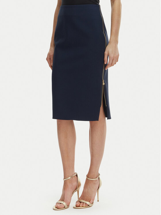 Rinascimento Fustă tip creion CFC0127985003 Bleumarin Slim Fit