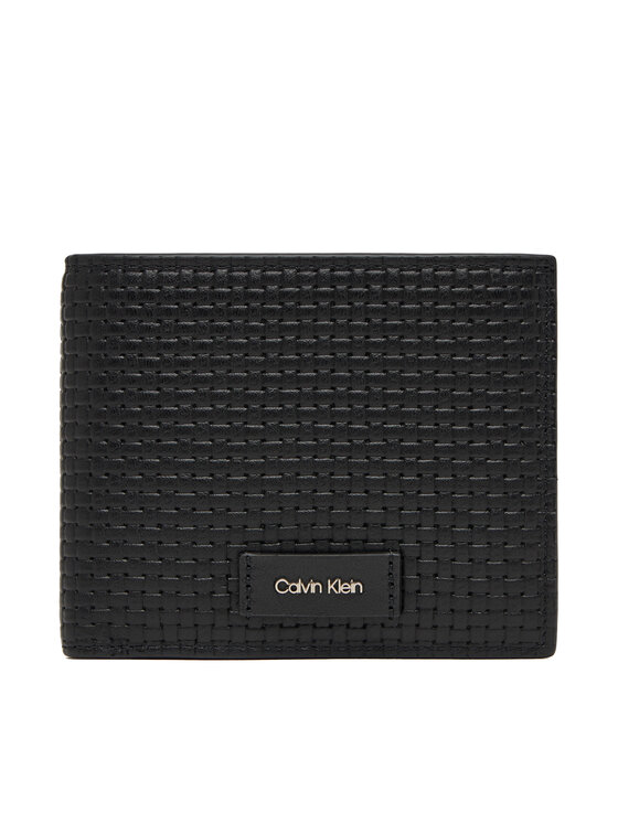 Calvin Klein Calvin Klein Portafoglio Embossed Woven Billfold W/ Coin LV04D1125G Nero