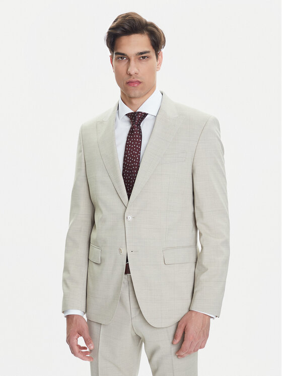 BOSS BOSS Garnitur H-Huge 50546099 Beżowy Slim Fit