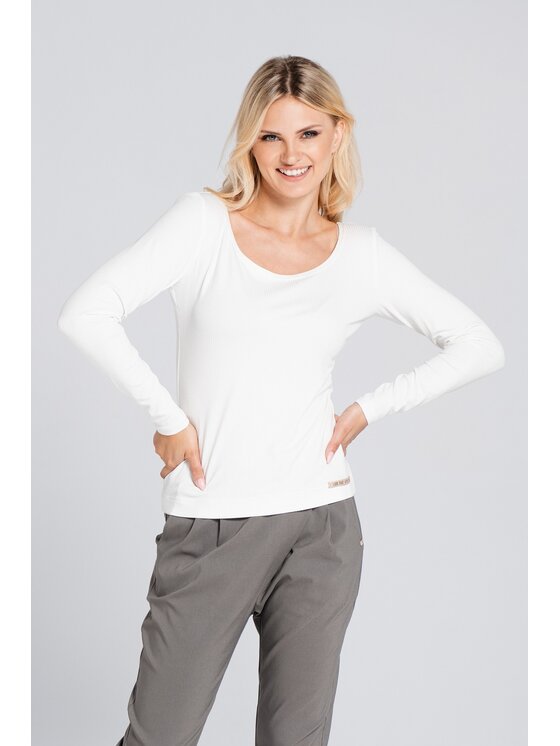 Look Made With Love Look Made With Love Bluzka Bluzka biała Mimi Look 107 Biały Classic Fit