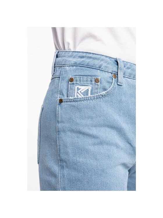 Karl Kani Karl Kani Spodnie dresowe Distressed Wide Leg Denim pants 6100363 Niebieski Classic Fit