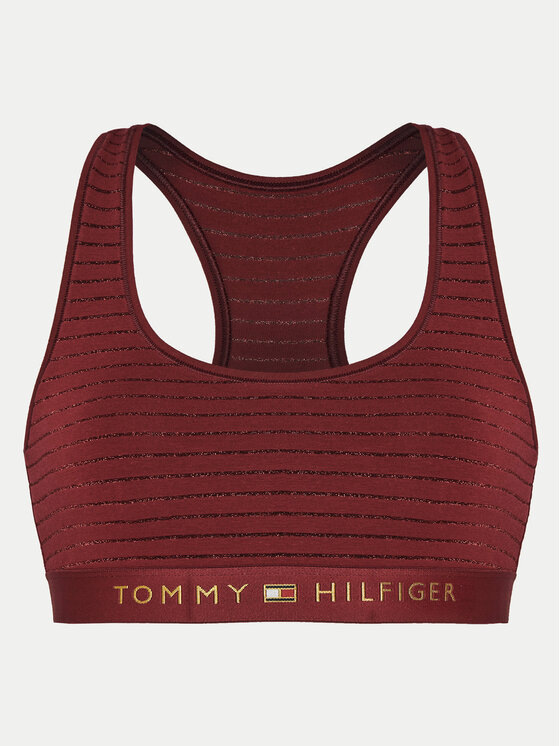 Tommy Hilfiger Tommy Hilfiger Top UW0UW05587 Bordowy Slim Fit