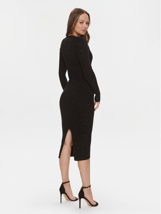 Guess Guess Трикотажна сукня Celia W4RK60 Z34O0 Чорний Slim Fit