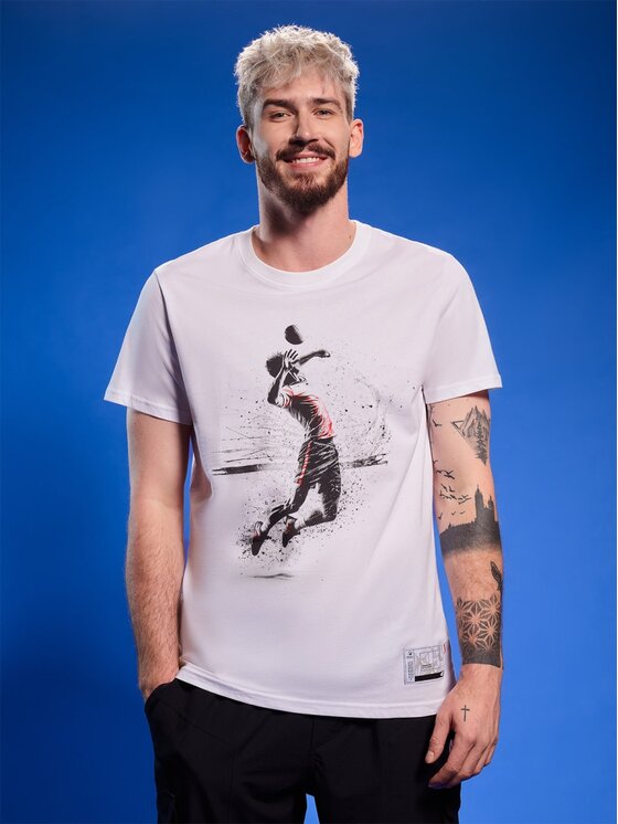 4F 4F T-shirt 4FRAW25TTSHM3318-10S Bianco Regular Fit